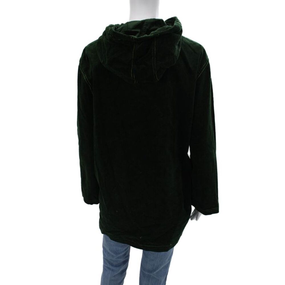 Alexa Chung Unisex Green Cotton Button Front Solid Fall Jacket Size 10 - Picture 4 of 7